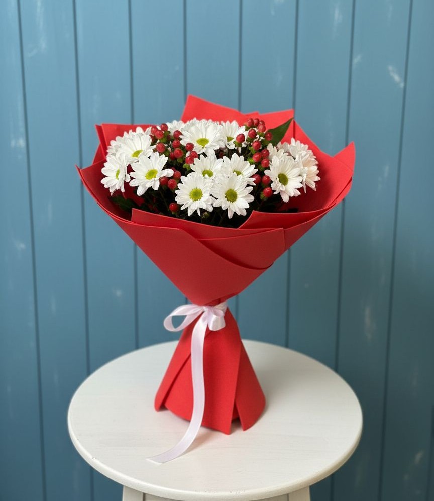 Букет цветов из: Хризантемы в Редкино