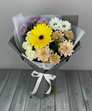 Букет цветов из:  Розы, Герберы и Хризантемы в Редкино