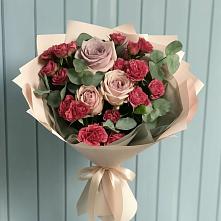 Букет цветов из:  Гвоздики и Розы #REPLACE_PRED# Редкино