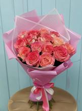 Букет 15 Розовых роз Равель в Редкино